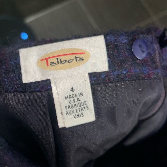 Talbots Purple Women’s Wool Skirt Size 4 - Picture 7 of 8